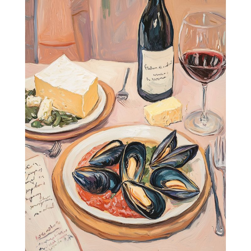 Mussels dinner | Paint by Numbers