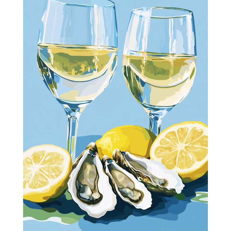 Oysters and Champagne | Paint by Numbers