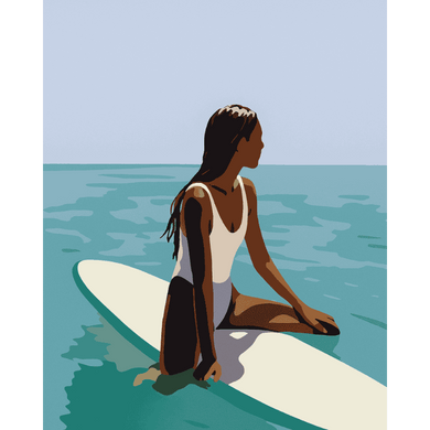 Paint by numbers - Lady on the surfboard | Paint by Number