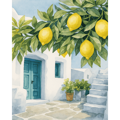 Paint by numbers - Lemons in Mykonos | Paint by Number