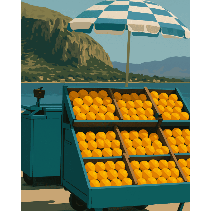 Paint by numbers   Lemon stand | Paint by Number