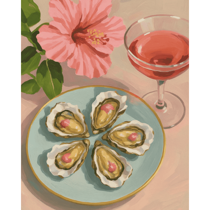 Paint by numbers   Oysters & Rosé | Paint by Number