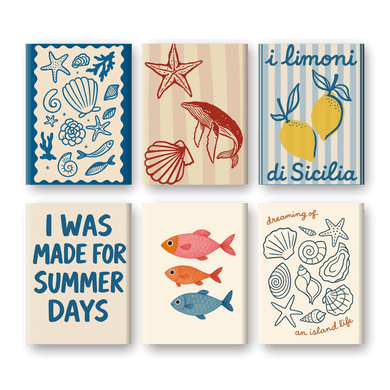 6 Mini Paintings - Beachlife Set