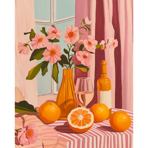 Vin d'oranges et fleurs | Peinture par Numéros