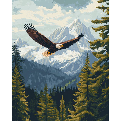 Aigle majestueux | Peinture par Numéros