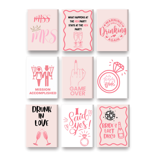 9 Mini Paintings – Bachelorette Set