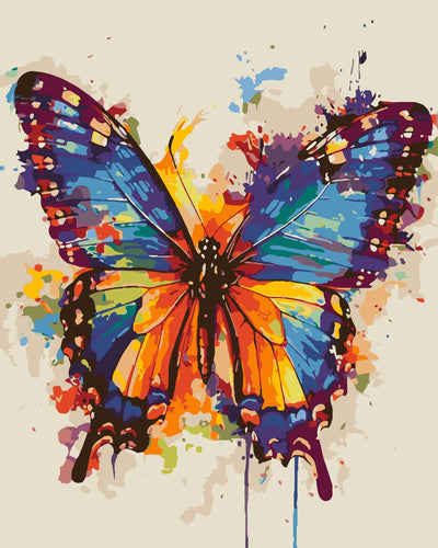 Papillon - Color splash | Peinture par Numéros