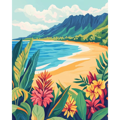 Paint by numbers - Colorful Beach Landscape | Paint by Numbers