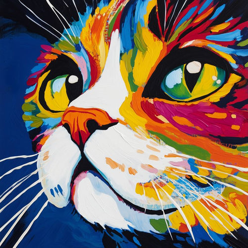 Paint by numbers - Mini Paint by Number with Frame - Colorful Cat
