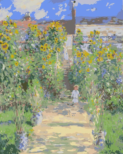 Le Jardin de l'Artiste à Vétheuil - Claude Monet | Peinture par Numéros