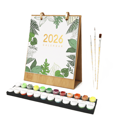 2026 Paint by Numbers desk Calendar | Plants Edition