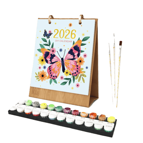 2026 Paint by Numbers desk Calendar | Butterfly Edition