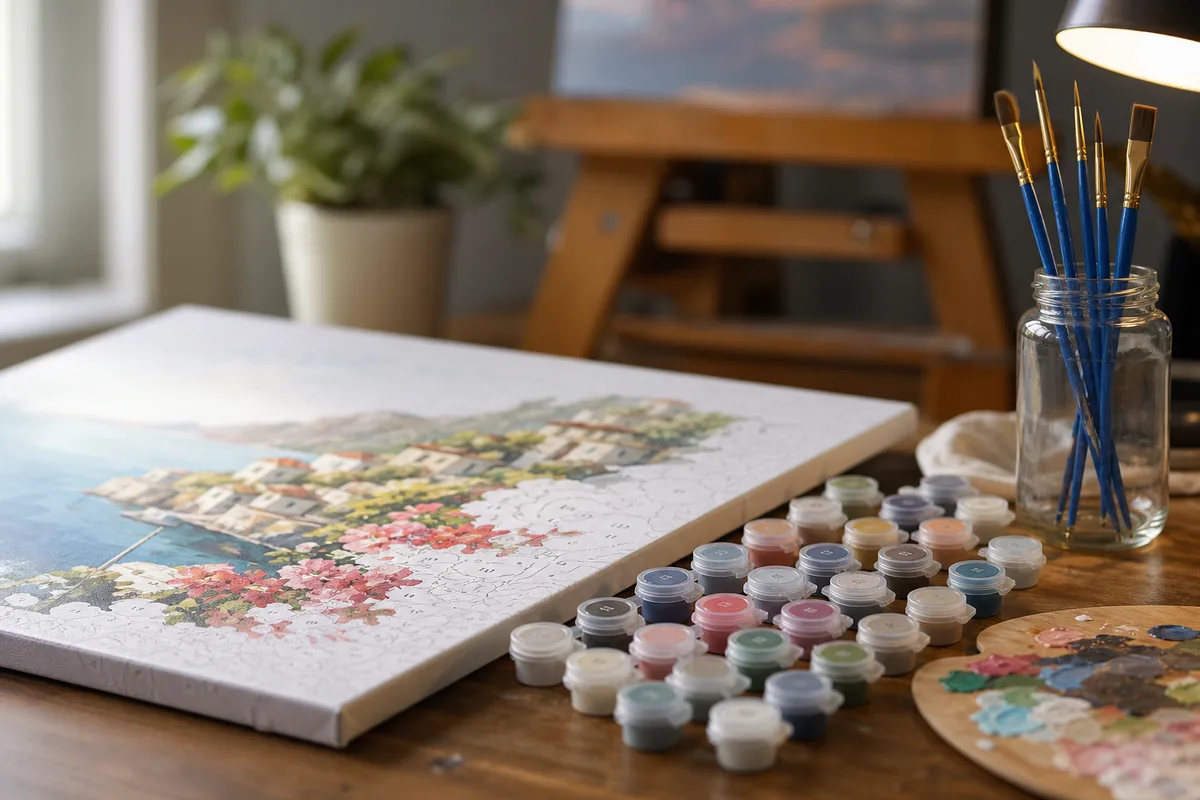 Choisir un kit de peinture par numéros : toile, pinceaux, niveaux et prix constatés