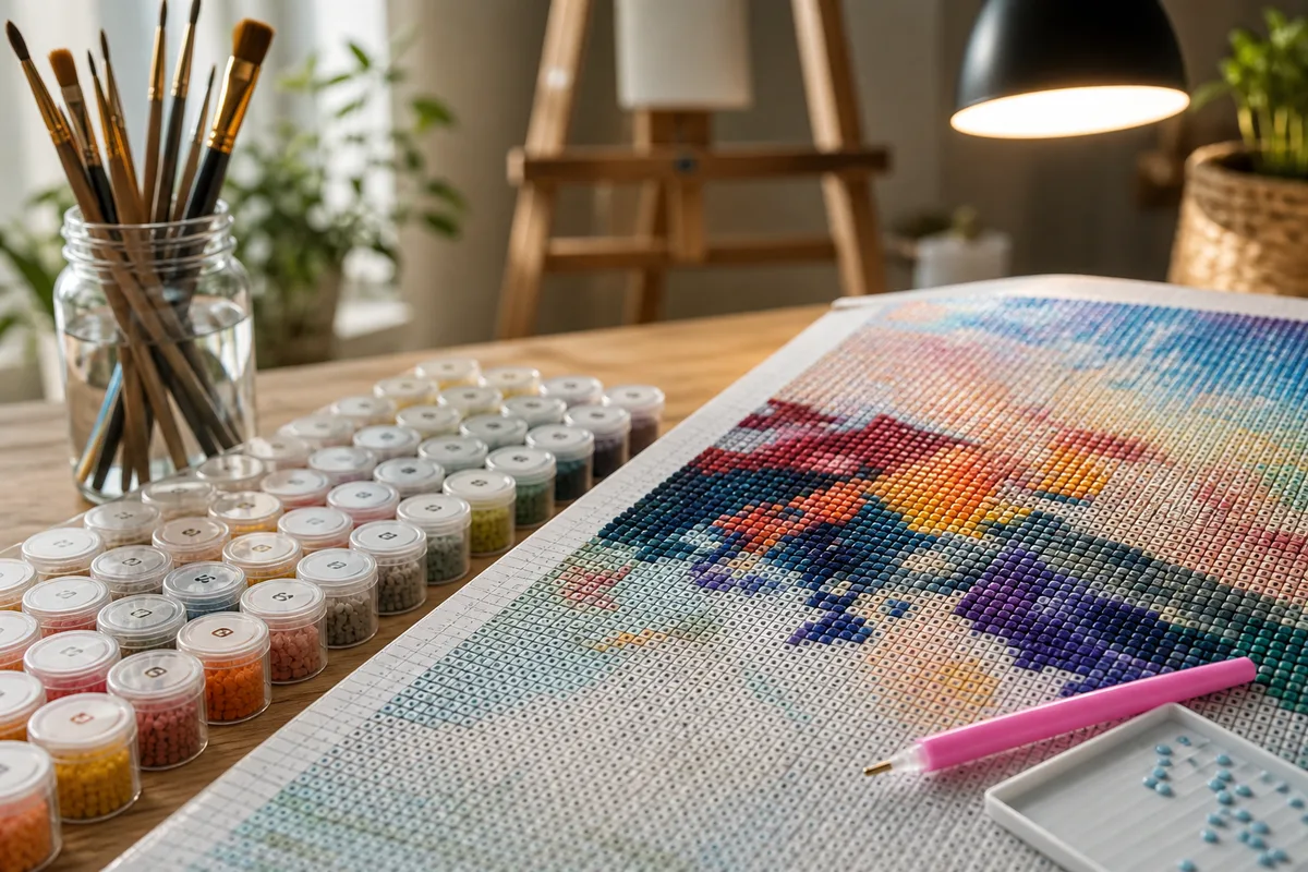 Diamond painting : guide pour débuter, matériel et erreurs à éviter