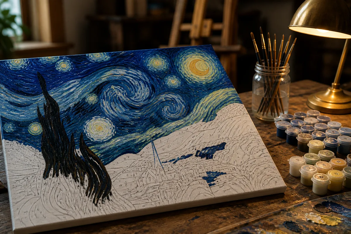 La Nuit étoilée de Van Gogh : histoire du tableau et comment la reproduire